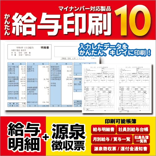 アイアールティ かんたん給与印刷10 DL版|ダウンロード版