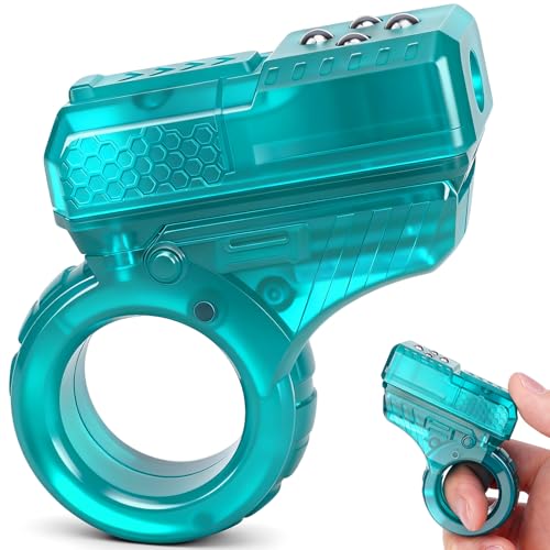 Image of Fidget Slider Finger Ring Hand Roller Clicker Toy for Focus Toy, EDC Fingertip Textured Flip for Kids Teens Adults- Plastic /Blue