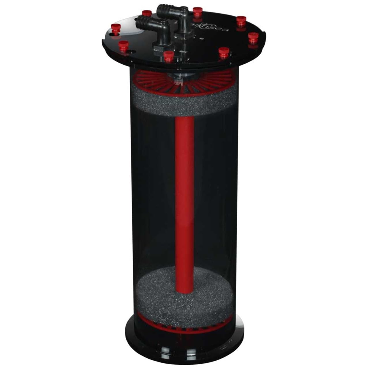 Red 6-18 Filter Media Chamber Reactor for Aquarium | High Media Volumes with Evenly Distributed Flow Maximize Water Media Contact Time for Freshwater & Saltwater Marine Reef Fish Tank