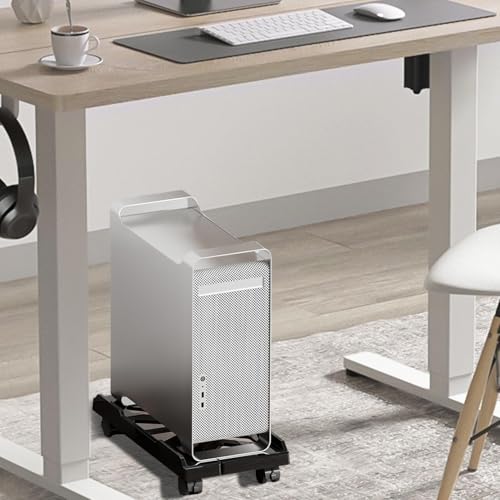 GjnjfdF Soporte para PC para Piso,Soporte de Piso para PC | Soporte de Torre Resistente | Ventilación del Soporte de la CPU Debajo del Escritorio con Ruedas giratorias de Ancho Ajustable para la - imagen 9