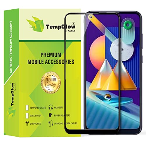 Image of Screen Protector for Samsung Galaxy M11 / A11 (Black) Tempered Glass Edge-to-Edge 6D Screen Guard With Installation Kit