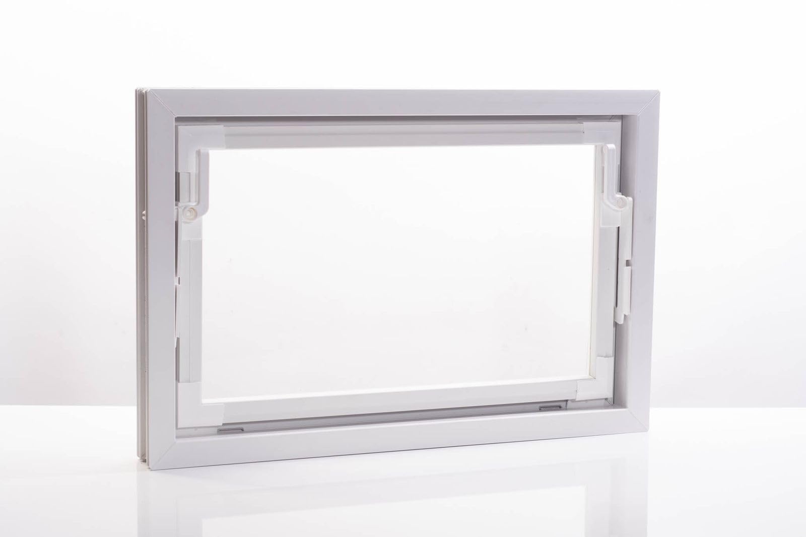 ACO 60cm Nebenraumfenster Kippfenster Einfachglas Fenster weiß Kellerfenster, Größe:60 x 40 cm