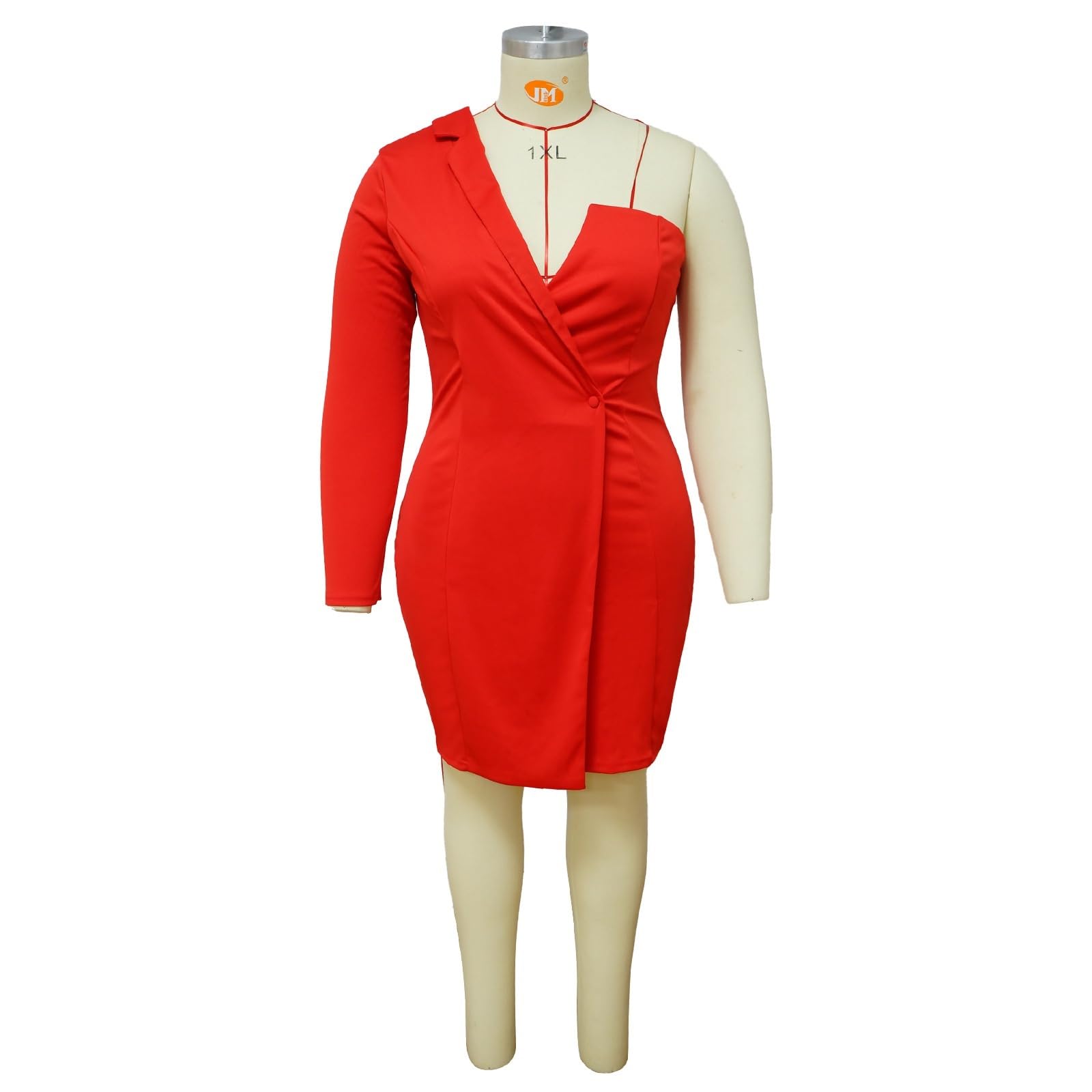 Amazon.com: GHAKKE Women's Sexy Plus Size Mini Dress Fashion One Shoulder  Long Sleeve Bodycon Wrap Cocktail Evening Party Dresses (Color : Black,  Size : 4X-Large) : Clothing, Shoes & Jewelry