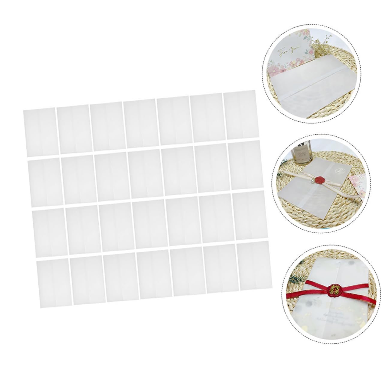 Sobres para Invitaciones de Boda Translúcidos 100 Uds de Papel