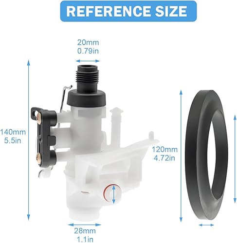 Miniatura 6 de 31705 Kit de válvula de agua para inodoro RV, piezas de inodoro de repuesto Thetford Aqua Magic V altobajo, modelos de válvula de inodoro Thetford