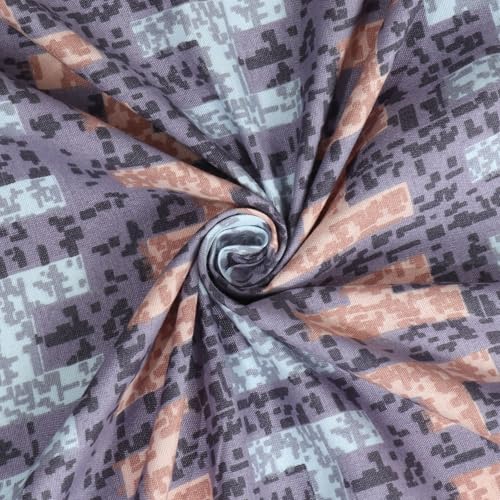 Image of NEW LEAF Cotton Fitted King Bedsheets with 2 Pillow Covers | Elastic Fitted | Wrinklefree | Ultrasoft |Winter Bedsheet 200 to 220 tc Floral | 78x72+8 Inches, Check Blue Grey