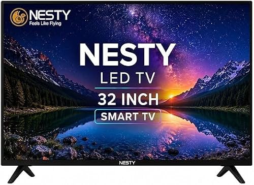 NESTY 32 Inch HD Ready Smart LED TV with Built-in Wi-Fi, Miracast & USB Playback