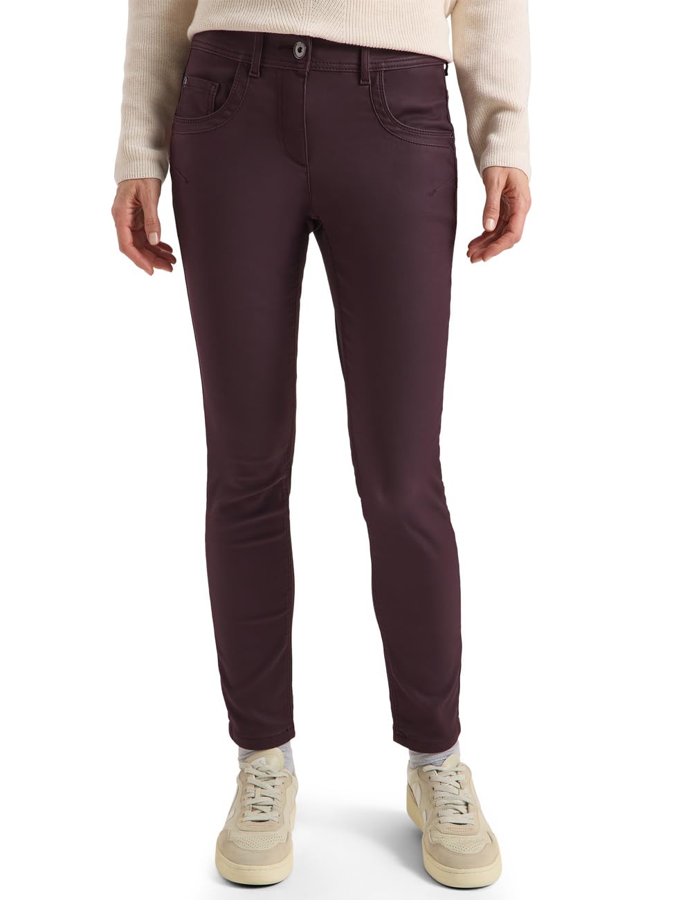 Cecil Damen Hose im Leder-Look 3715967