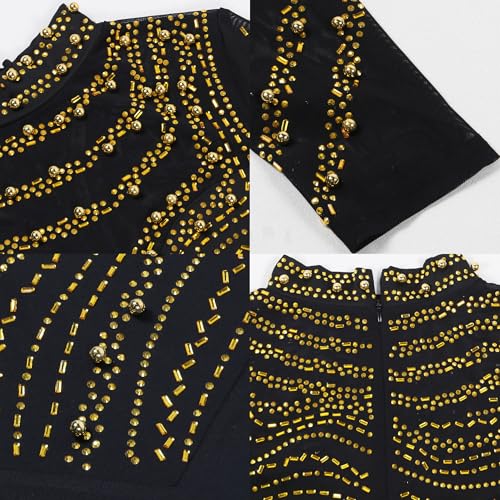 Image of Nagfar Women Rhinestone Sequin Birthday Party Sexy New Year Formal Dress