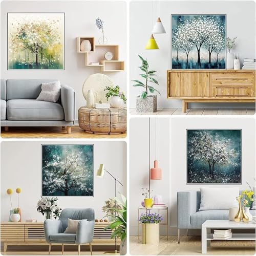 Diamond Painting Kit Complet 4 Pack Idée Cadeau Arbre Abstrait - 2
