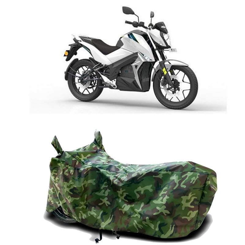 Image of DUFFEL-100% Heat Protection Two Wheeler Bike /Scooty Body Cover for Tork T6X Water Resistance /UV-Rays /Birds Dropping /Scratchproof /Dust Proof /Waterproof[Green Jungle Print]