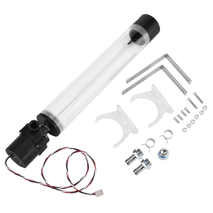 Buy Acrylic CPU Water Cooling Pump Cylinder Reservoir Combo, 800L/H 19W
