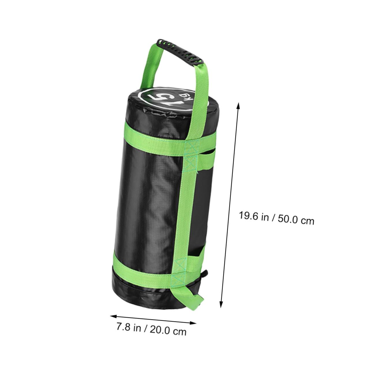 Beavorty Sandsack Kraft Power aus in Stoff PVC Tasche Trainings mit und Griffen Grün zur Steigerung der für Fitness und Krafttraining im Sport und Exercise