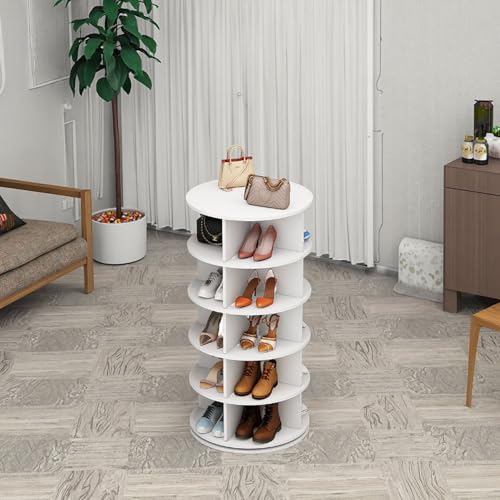 Image of The Artment 5- TierTwist Rotating Organizer Tower | 360 Swivel Multi-Purpose Storage Rack for Shoes, Makeup, Skincare, Pantry Items | Shoes Rack | Space-Saving Organizer for Home & Office