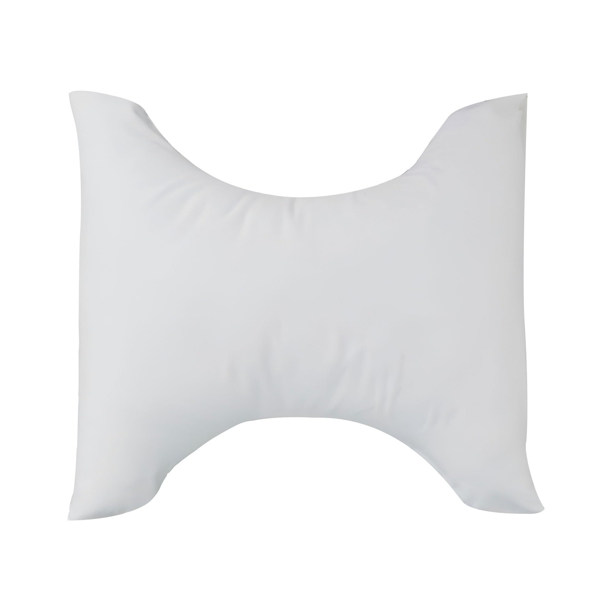 Lancashire Textiles Butterfly Button Shaped Cervical Pillow - 65cm x 60cm (33cm at Narrowest Point) – For Back and Side Sleepers – Hollowfibre Filled Orthopaedic Cushion