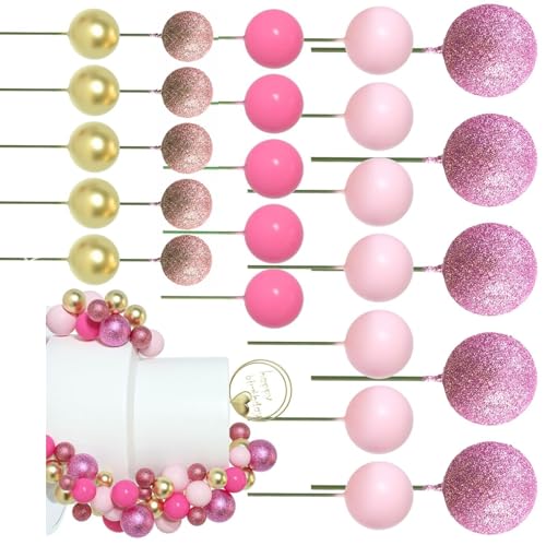 Juego de 50 adornos para tartas, diseños redondos, decoraciones para tartas de vacaciones, suministros para fiestas, tartas de cumpleaños, decoraciones para festivales