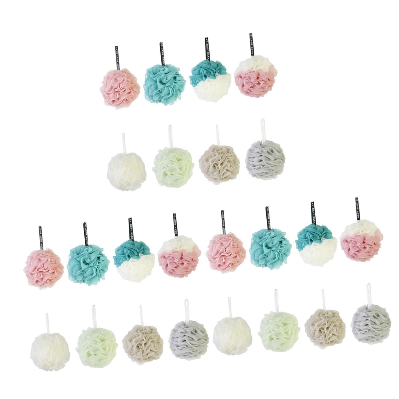 Beavorty Malla De Productos De Baño De Bola De Ducha De Bola De Baño De 24 Piezas