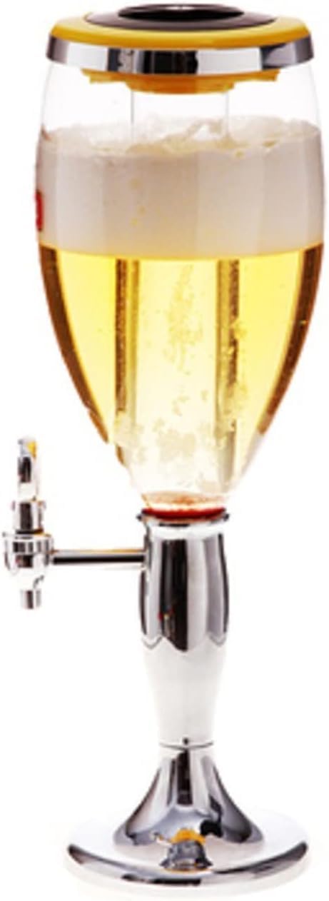 Premium Beer Tower Dispenser Plastic with Electroplated Spout Commercial Beverage Dispenser 2L Beer Dispenser Beer Dispenser Color - Silver (Pack of 1Pc)-image-40
