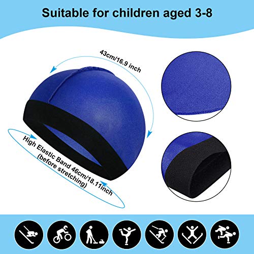 4 Pieces Wave Caps Stocking Caps for Kids Wave Hair Caps Satin Sleep Cap Elastic Baby Bonnet for Boys Baby Toddler4