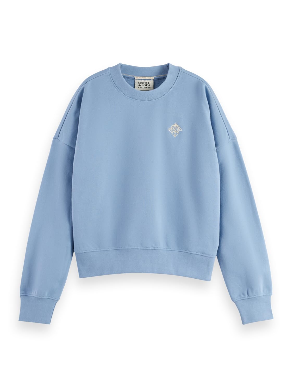 Scotch & Soda Damen Embroidered Logo Sweatshirt Sweatshirt (1er Pack)