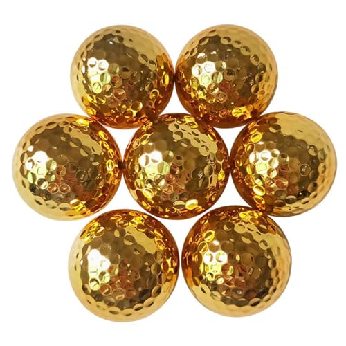 Image of Agoky Gold Gift Golf Balls, Electroplated Gold Double-Layer Golf Balls