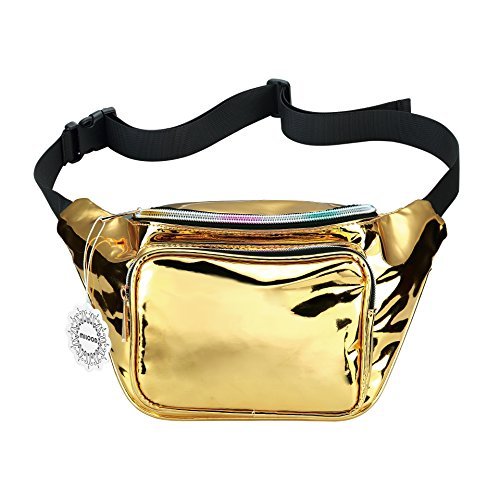 Shiny Neon Fanny Bag for Women Rave Festival Hologram Bum Travel Waist Pack