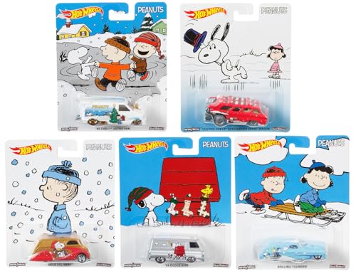 Set of 5: 2016 Hot Wheels Pop Culture Peanuts