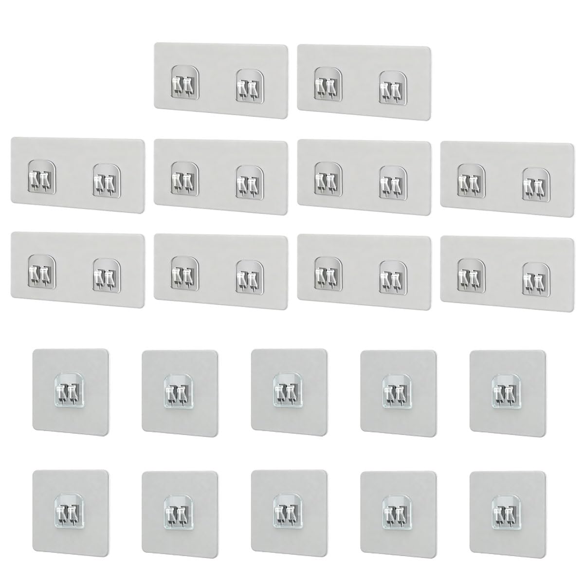 XnxnzhHo 20 Pack Shower Caddy Adhesive Hooks Stickers for Replacement Strong Transparent Adhesive Hooks No Drilling for Corner