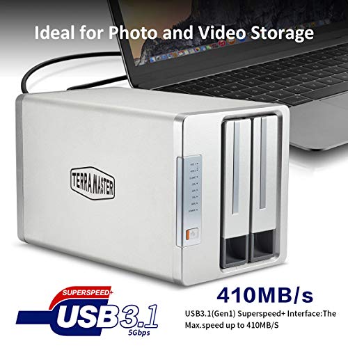 image for TERRAMASTER D2 Clone SSD/Hard Drive Duplicator, USB3.1 (5Gbps) Type C 