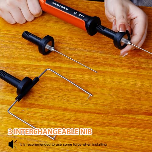 3 in 1 Hot Wire Foam Cutter Kit, Orange Foam Cutter Electric Foam Cutting Tool, Heated Foam Carving Knife Kit