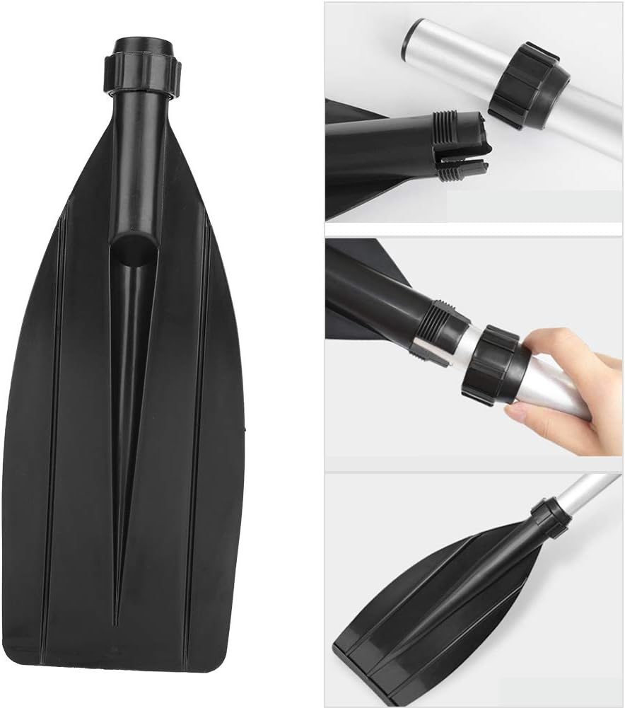 JTLB Detachable Kayak Paddle Lightweight 38×15×8 Pair Kayak Canoe Paddle Blade Leaf Oar Replacement Accessories Black