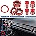 8Pcs Car Interior Knob Cover Kit, for Honda Civic 2022-2026 Sedan/Hatchback/Type R, CR-V 2023-2026, Acura Integra 2023-2026 A-Spec/Type S, AC Vent Lever/Push Start Button/Radio Knob Covers-Red