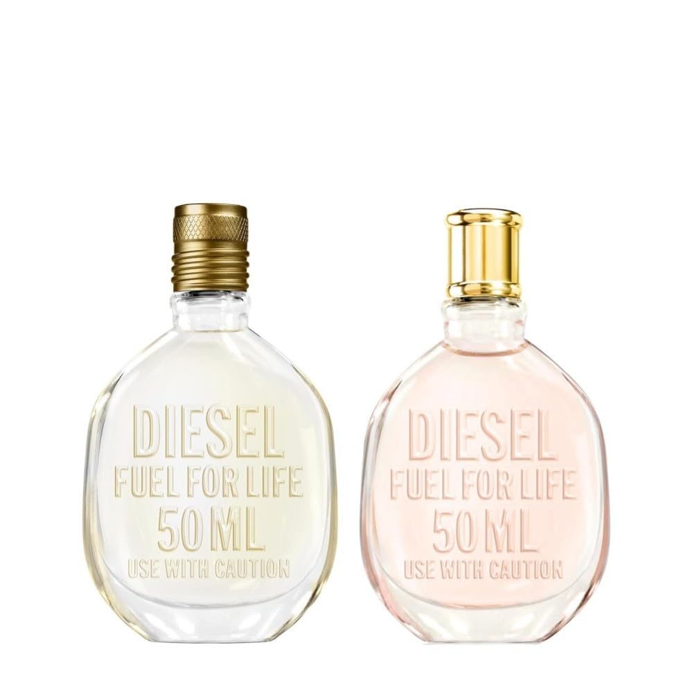 Diesel - Fuel for Life Eau de Toilette pour Homme 50ml + Fuel For Life Eau de Parfum pour Elle 50ml - Lot de 2