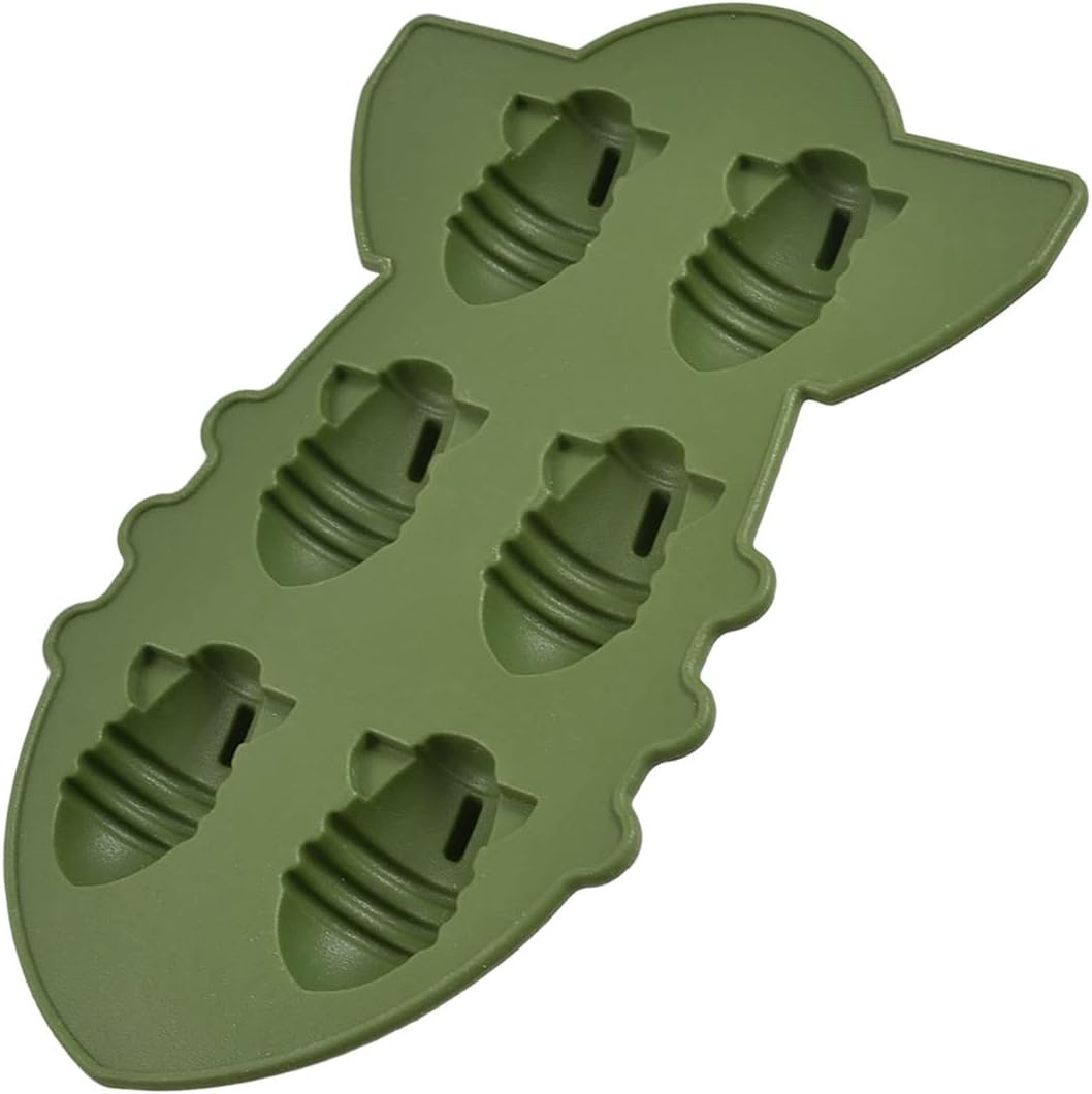 Army Green Silicone Bomb Shape Cube Chocolate Biscuit Mold Maker (id: 7a8 f05 735 700 669 (id: 7a8 f05 735 700 669