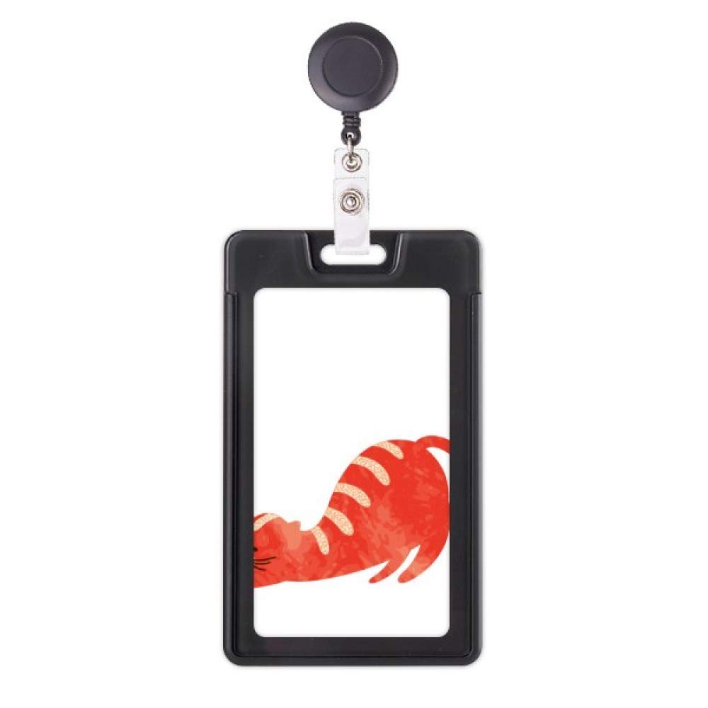 Funda de tarjetas extensible e impermeable con gato gordo en acuarela 5