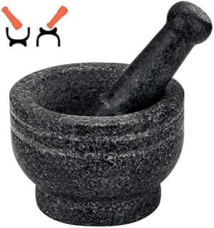 Tera 2 in 1 Mortar and Pestle Set Double Sided, 2 Cup-Capacity, Polished