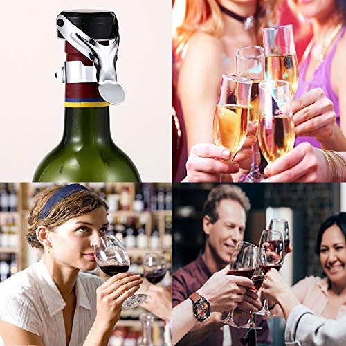 4 stuks champagnestoppers van roestvrij staal voor champagne, champagneflesjes, deksel verzegeld vacuüm verzegeld, wijn en stopper voor champagnewijn, producten voor bar. - Image 8