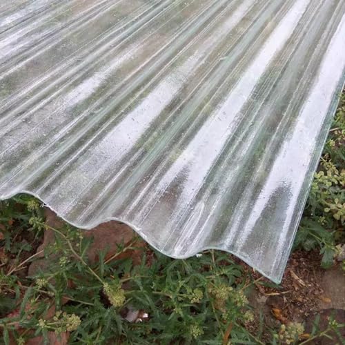 Placa Ondulada,Planchas Transparentes Tejados,Chapa Tejado o Pared,Lámina Techo a Prueba de Lluvia,Láminas de Repuesto para Invernaderos,Cobertizo Garaje Exterior,1mm (3 Pcs,0.9x1m/35x39in)