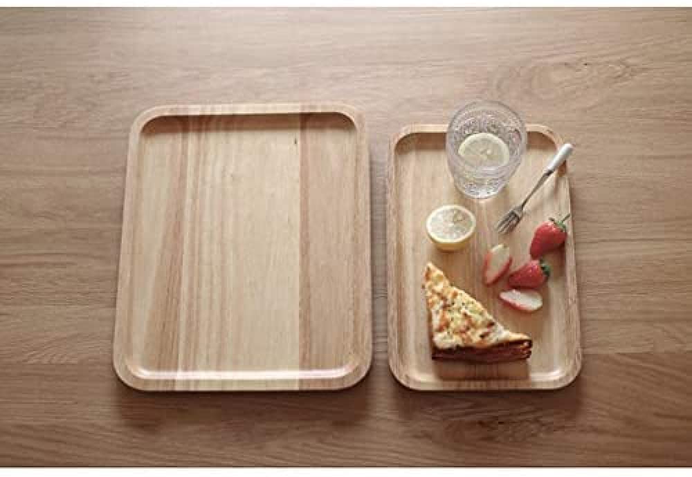 Bandeja de Madera para Servir, Bandeja de Camarero, Bandeja de Desayuno, Bandeja de Madera para té, café, Fruta, Pan