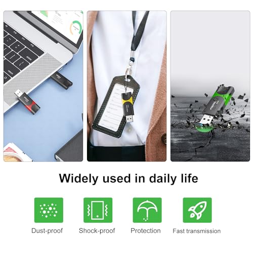 Image of KEXIN 128GB Flash Drive USB 3.0 Thumb Drive 110MB /s Memory Stick 3.0 Thumb Drives, 5 Pack Flash Drive 128G 3.0