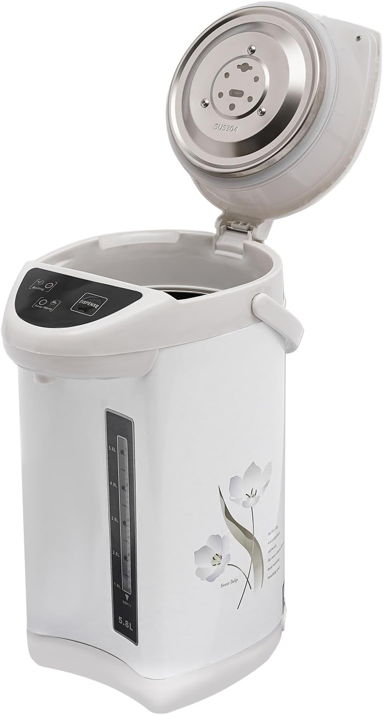 4L Electric Water Boiler & Warmer – 135oz Hot Water Dispenser with 3 Dispensing Modes, 750W Instant Heating Kettle for Coffee, Tea & Family Meals (Black)