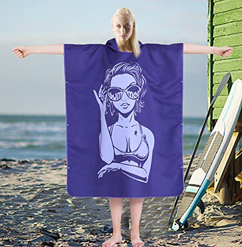 Poncho Surf Asciugamano con Cappuccio, Uomo &