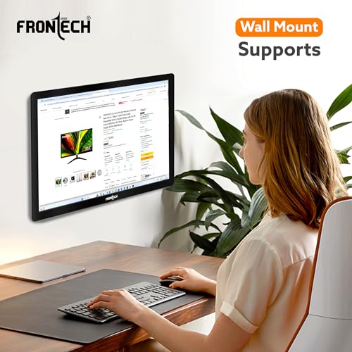 Image of FRONTECH 15.4 Inch HD LED Monitor | Refresh Rate 60 Hz,1280 x 800 Pixels | Wall Mountable Slim Stylish Design with 16.7M Colors | HDMI & VGA Ports, Built-in Power Supply (MON-0068,Black)