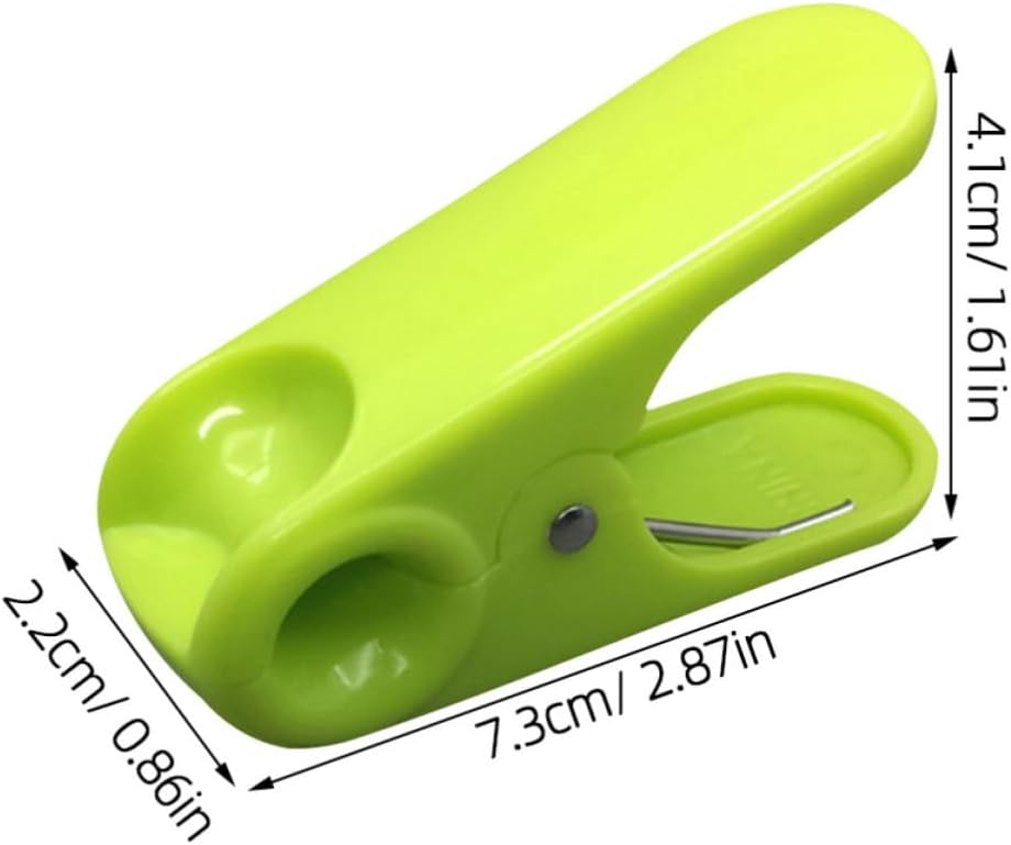 NUOBESTY 10pcs Green Abs Food Bag Sealing Clips Snack Bag Sealer Clips with Strong Clamping for Home Kitchen and Office Use