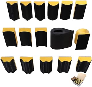 16 Pcs Sanding Sponge, Professional Sanding Blocks Sand Sponge Kit, Shaped Hand Sanding Block, Washable and Reusable - for Polishing and Sanding of Woodworking Automobile Metal Paint