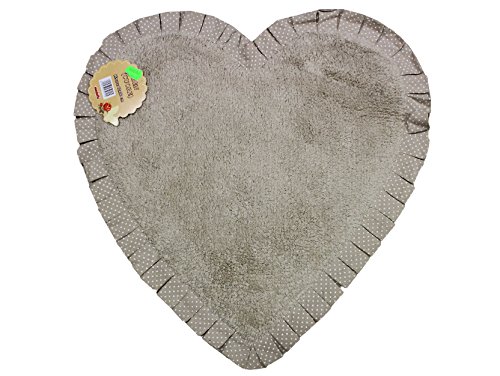 Russo Tessuti Tappetino Tappeto Bagno Scendidoccia Merletto Shabby Balza Pois Vari Colori-Fango