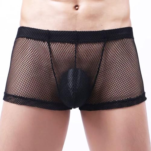 Ropa interior transparente de talle bajo y calzoncillos de rejilla 3
