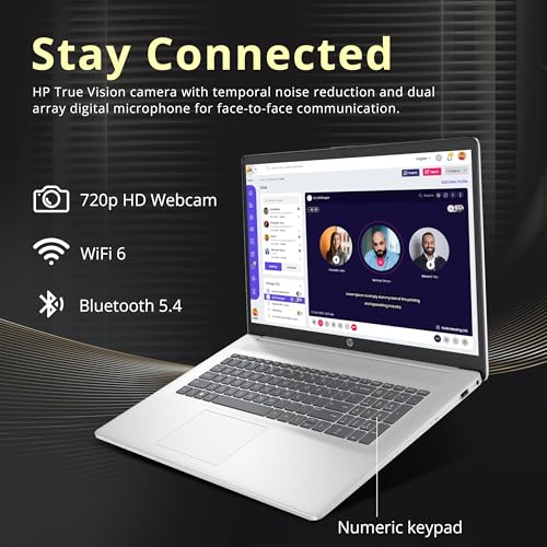 Laptop HP 17.3" HD+ Touchscreen AMD Ryzen 5 8GB RAM 512GB SSD miniatura 5