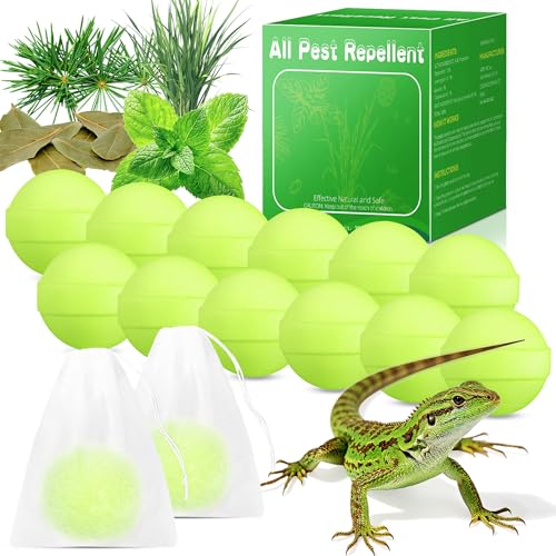 12 Pack Natural Lizard Repellent Lizard Repellent for Outdoor Yard Garden House | Long-Lasting Protection | Safe for Dogs and Children