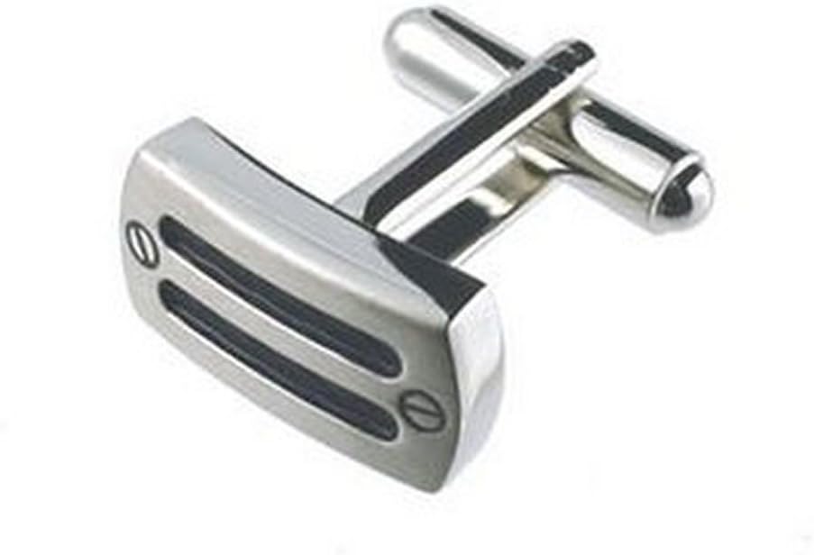 Cuff Links Boys Cufflinks~Industrial Alloy Black Boys Small Cufflinks + Hand Made Black Pouch